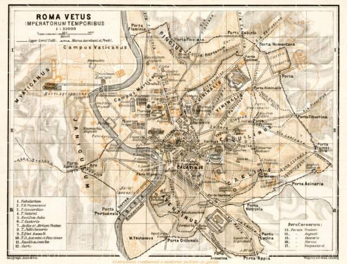 Mapa Antigo De Roma Mapa Da Antiga Roma Lazio Italia 3794