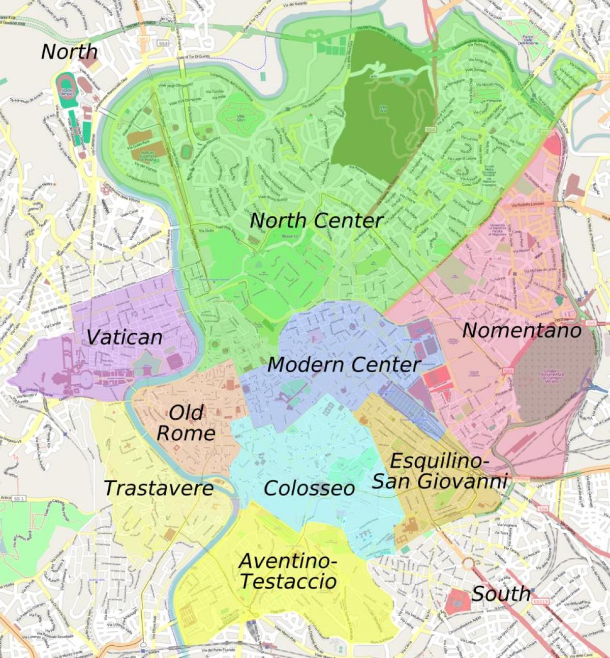 roma-distritos-mapa-roma-barrio-mapa-lazio-italia